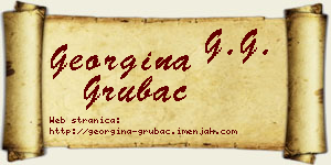 Georgina Grubač vizit kartica